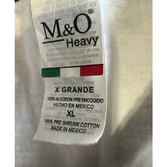 M&O Heavy Theory Graphic T-Shirt Size XL Black White Colorblock Retro - Picture 3 of 6